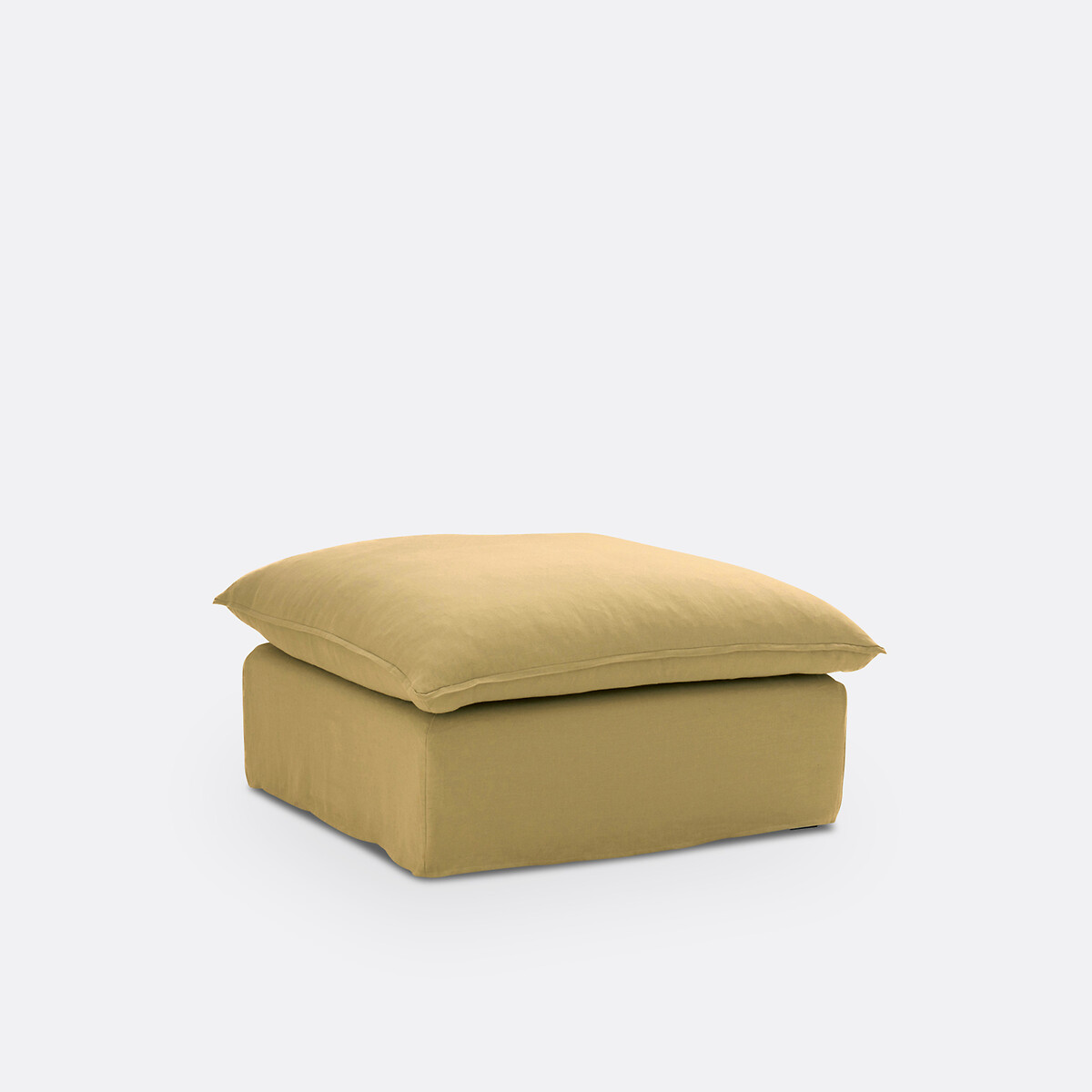 LA REDOUTE INTERIEURS<br>Puffe em linho amarrotado, Odna