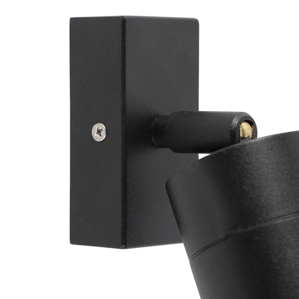 Qazqa wandlampen buiten solo zwart gu10