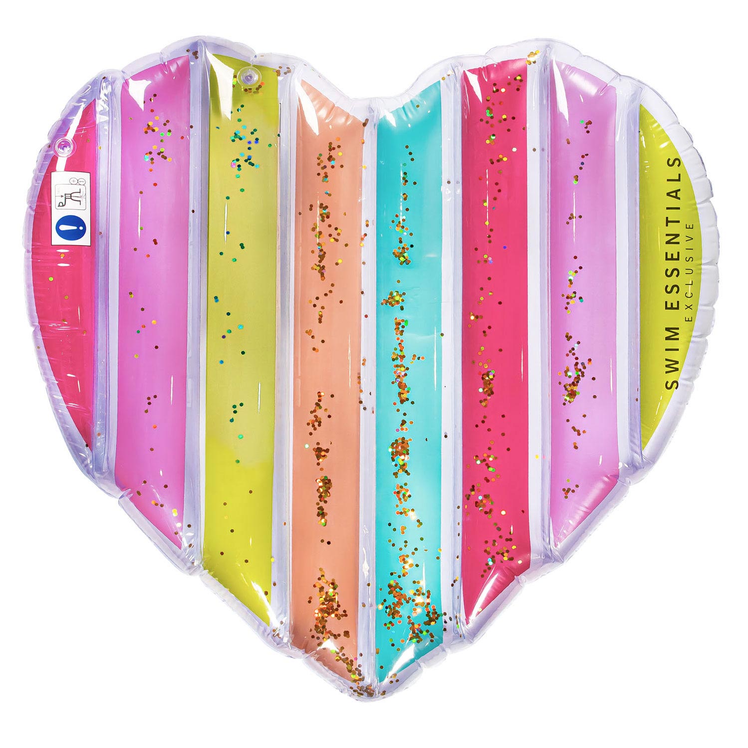 Swim Essentials Luchtbed Regenboog Hart
