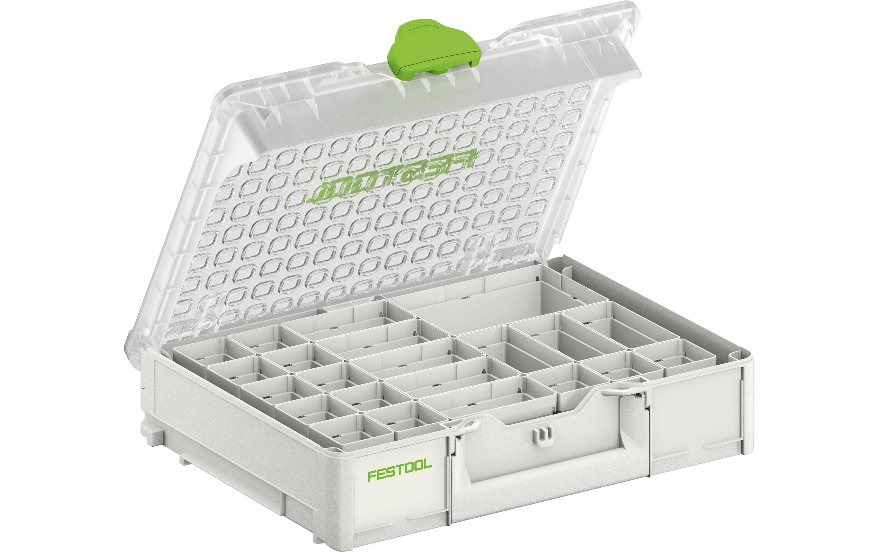 Systemkoffer Systainer SYS3 ORG M 89 22x ESB -teiligSystainer³ Organizer mit 22 Einsatzboxen für Montageausstattung mit Durchblick