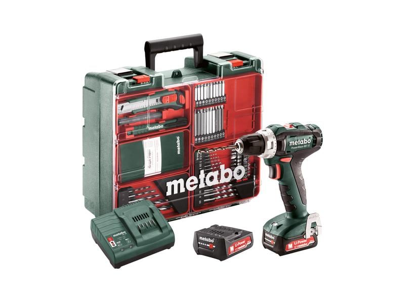 Metabo Akku-Bohrschrauber PowerMaxx BS 12 Set Kit Kompakt-Bohrschrauber 12 V – leicht in der Hand, stark im Einsatz