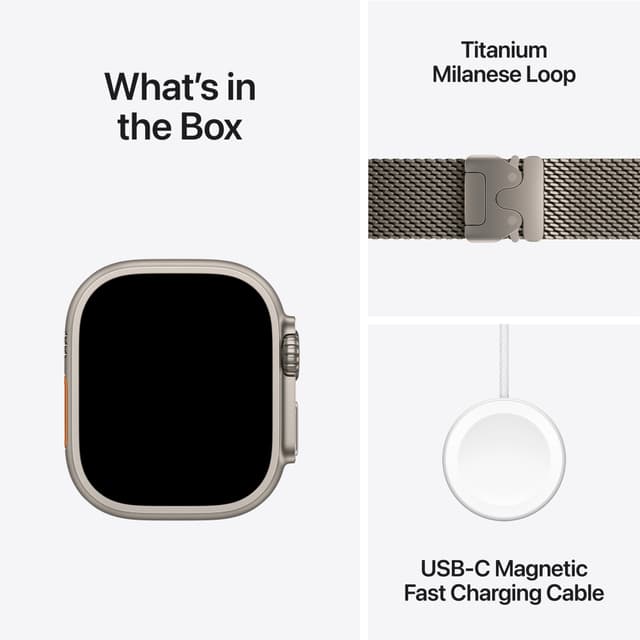 Apple Watch Ultra 2 49mm GPS+CEL (Natural Titanium/Natural Titanium Milanese Loop) S