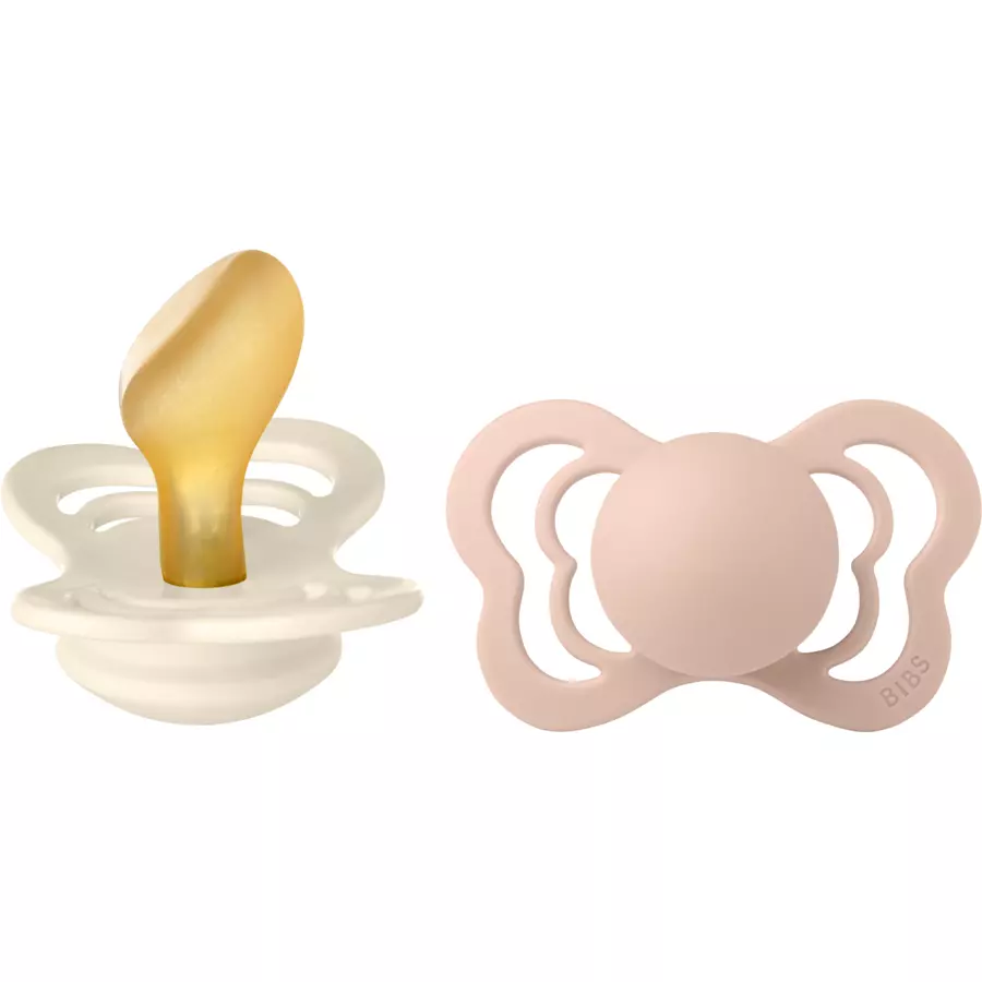 BIBS® Schnuller Couture Ivory  Blush Latex 6-36 Monate, 2 Stk.