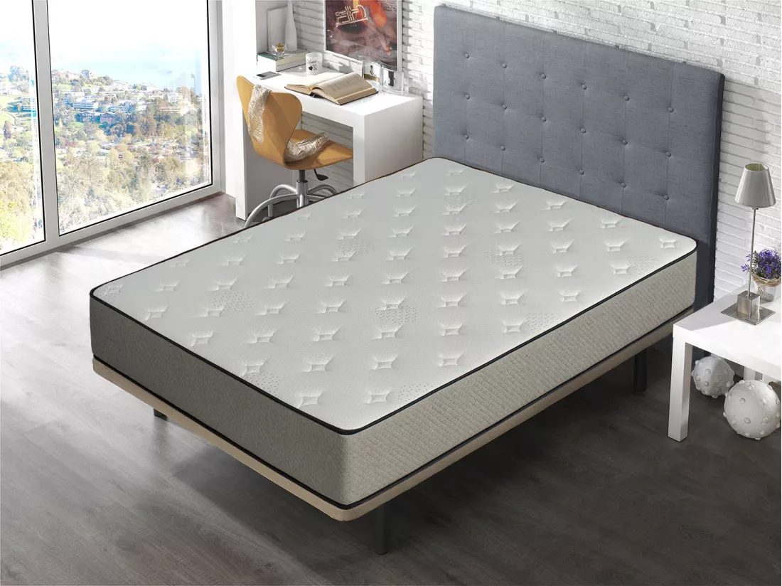 Matelas Ressorts ensaches 140X200 SPRING BASIC Epaisseur 25 CM, Memory, Ergonomique
