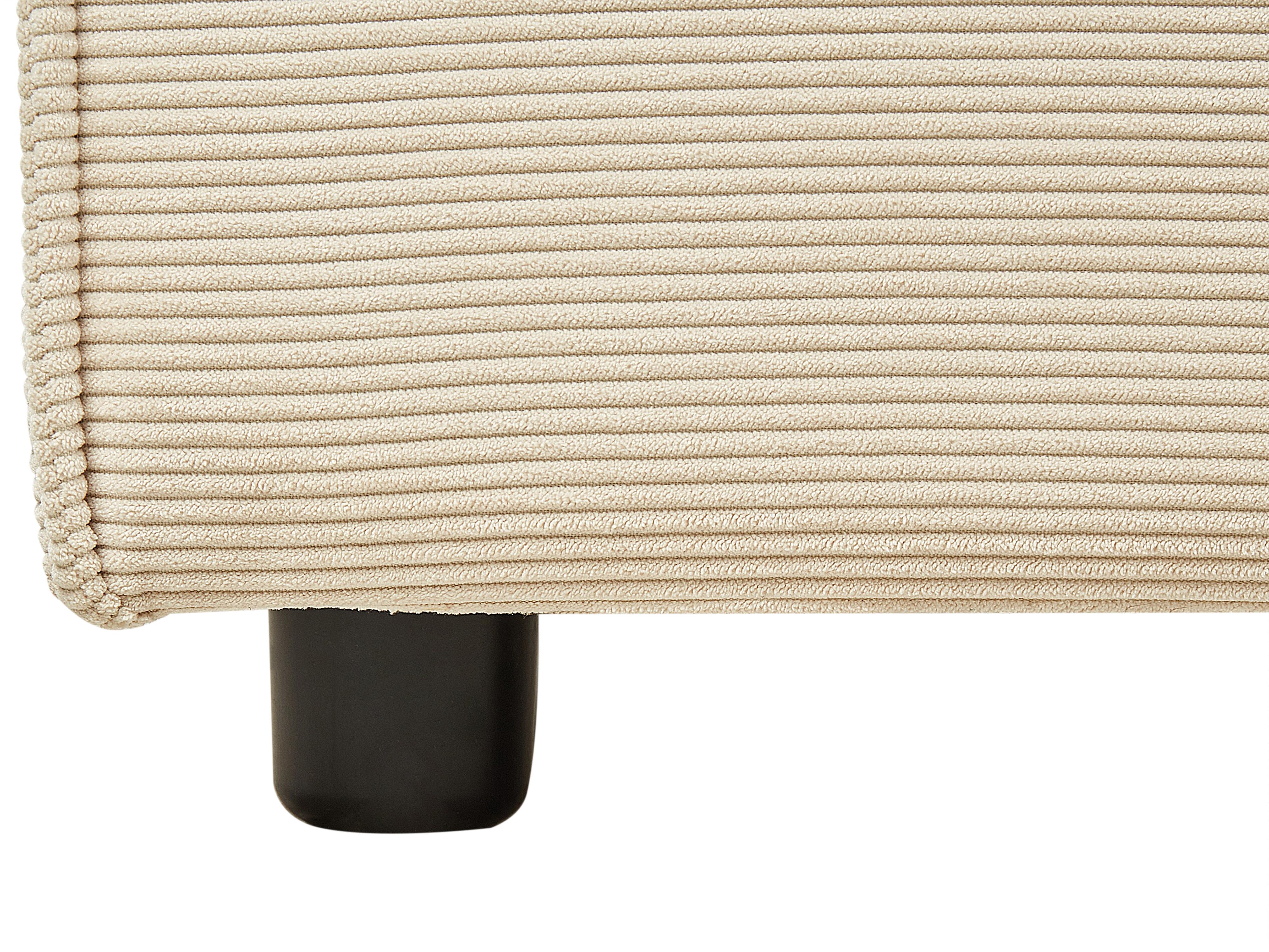 Bed Corduroy LINARDS 180 x 200 cm Beige