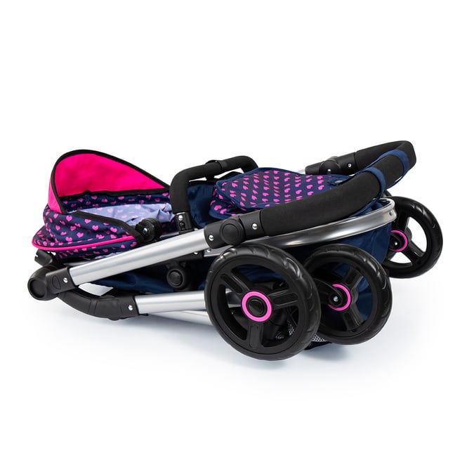 Kombi Puppenwagen Neo Vario - blau-pink