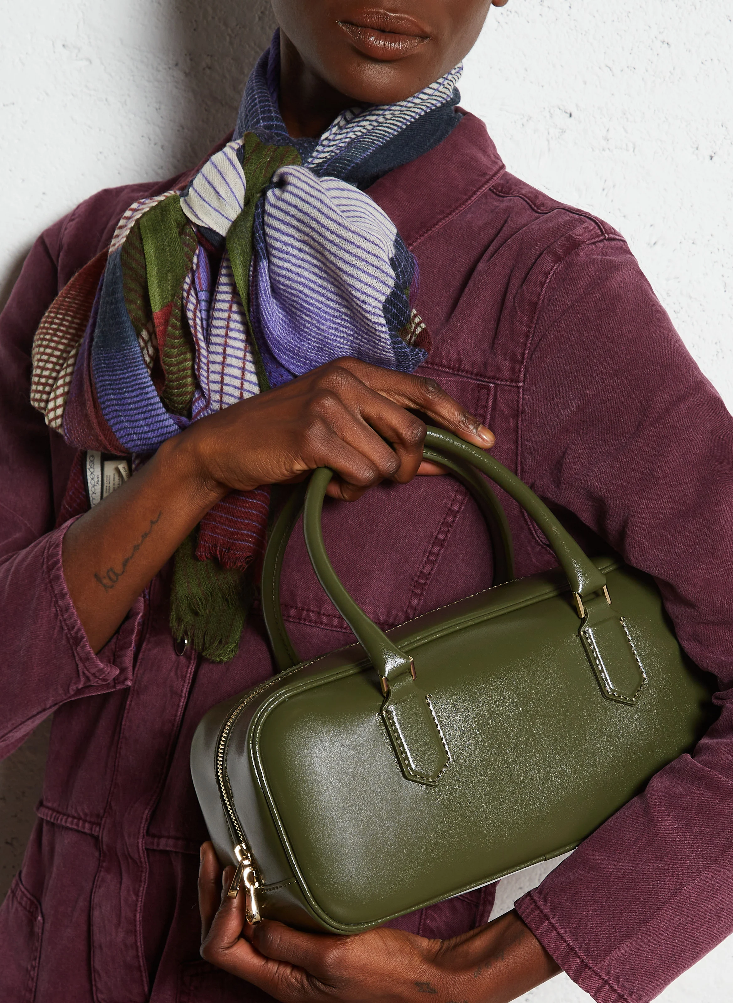 ERIKA MINI - Sac à main en cuir | Kaki