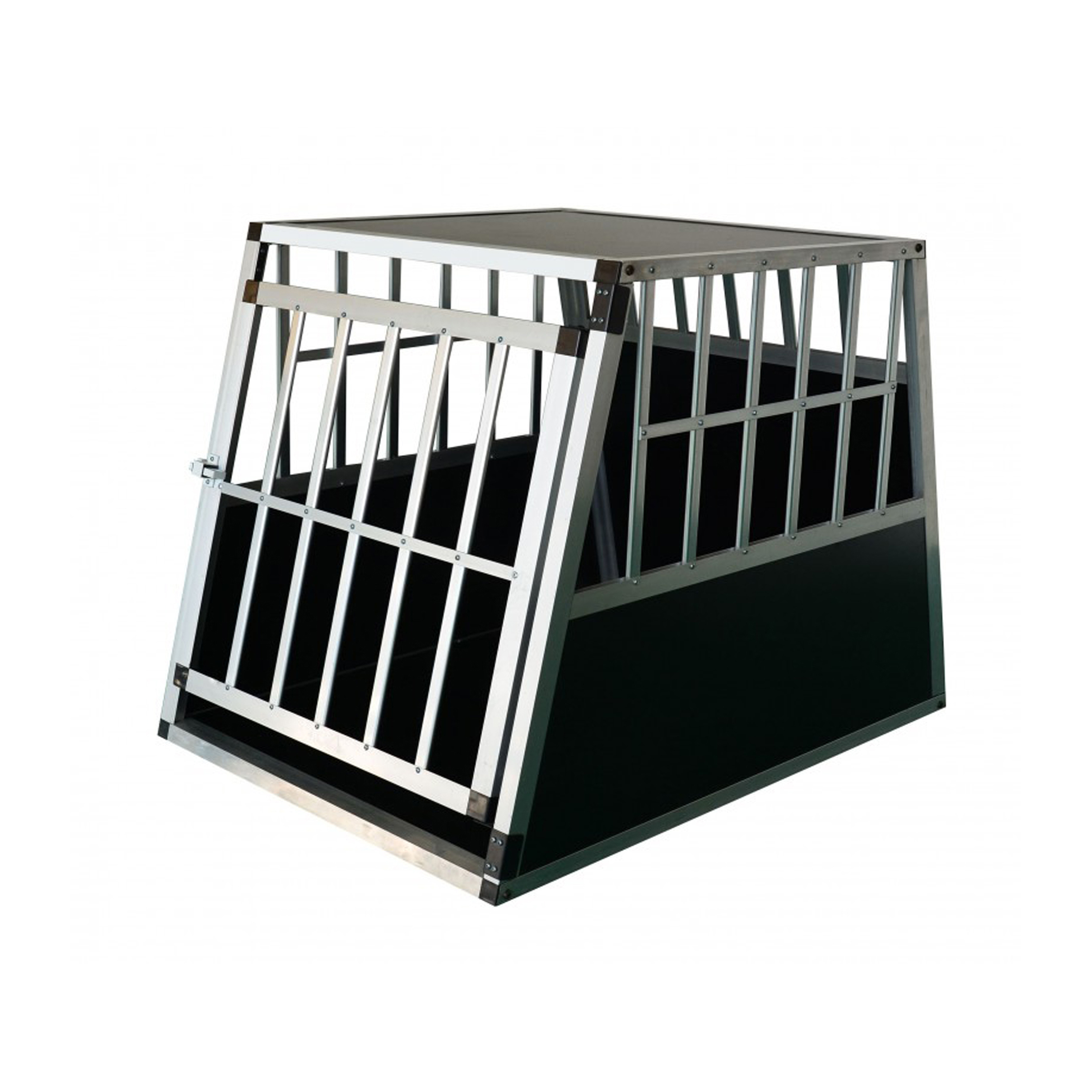 Hundebox Alu geneigte Rückseite M schwarz