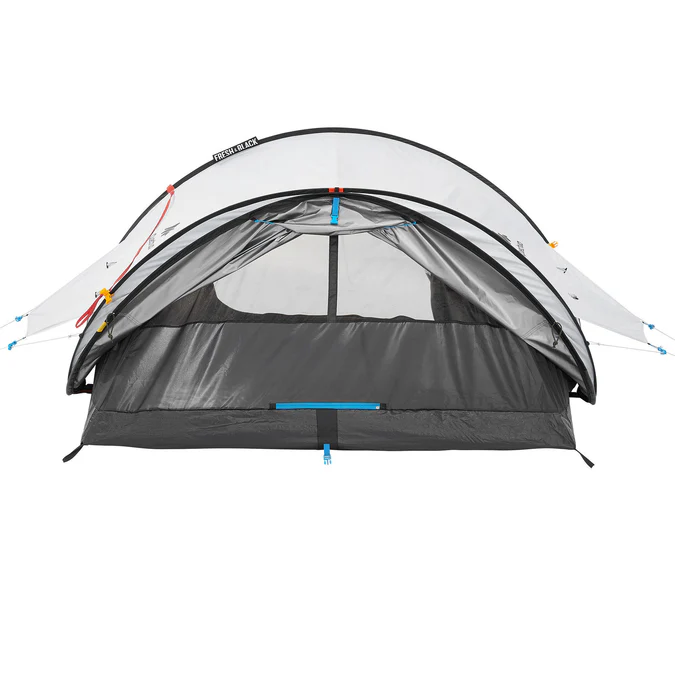 Decathlon Quechua - Barraca de Camping Quechua 2 Second Fresh & Black Impermeável e Pop-Up para 3 Pessoas