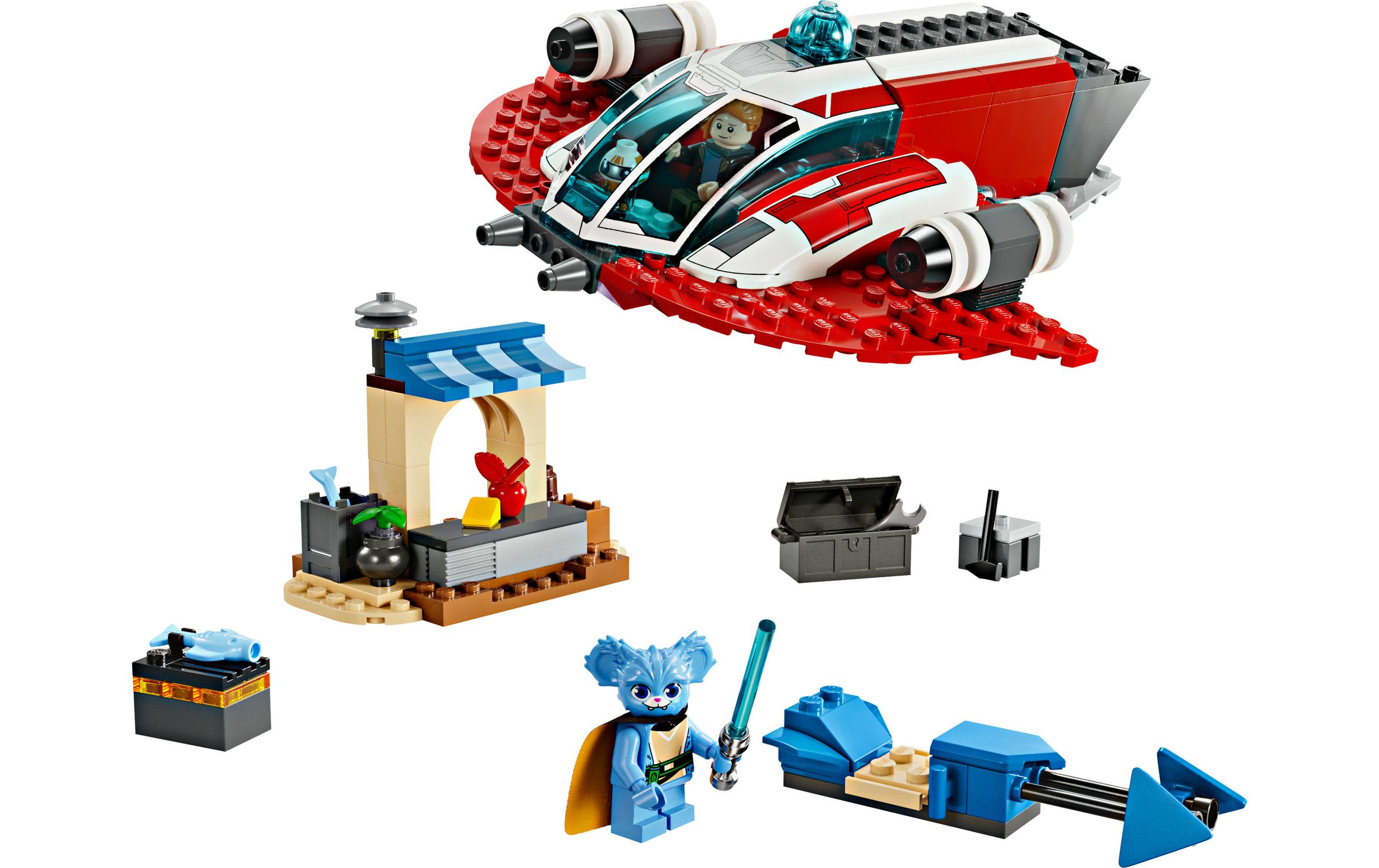 Star Wars Der Crimson Firehawk 75384Starterset mit baubarem Raumschiff-Spielzeug
