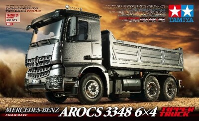 Tamiya - Rc Mercedes Arocs 3348 Tipper Truck Fjernstyret Lastbil Byggesæt - 1:14 - 56357