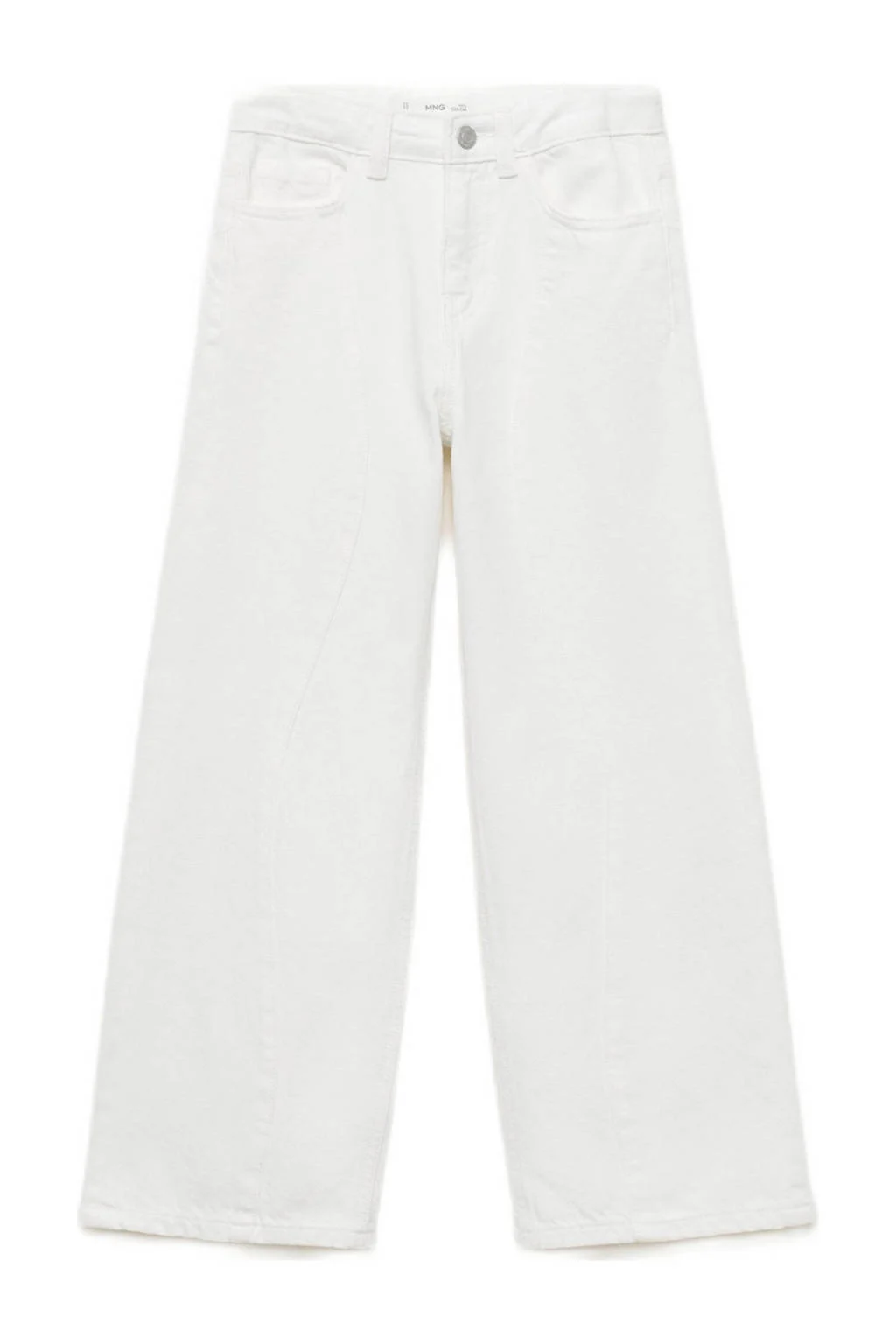 Mango Kids wide leg jeans wit