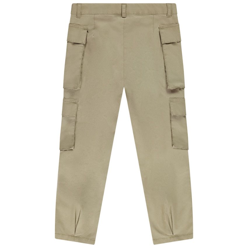 Pantalon cargo effet pince pour fille - Beige
