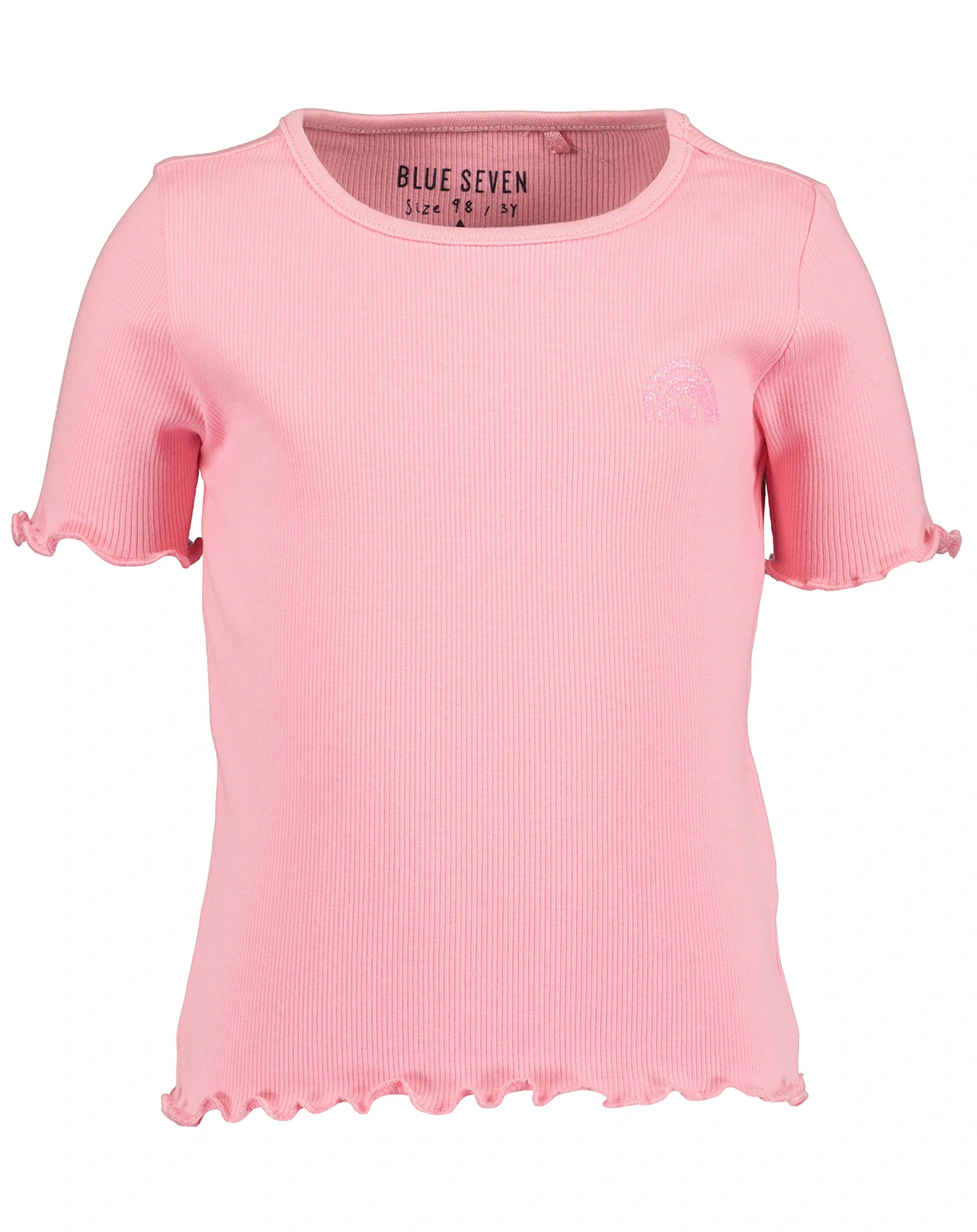 T-Shirt GLITTER RAINBOW in rosa