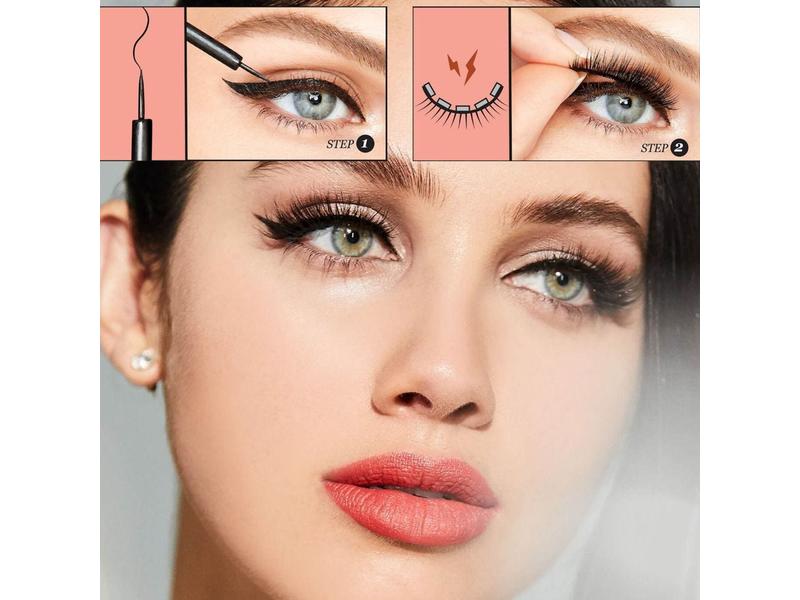 Kiss Künstliche Wimpern Magnetic Charm Magnetische und wiederverwendbare Wimpern mit einer Präzisionspinselspitze