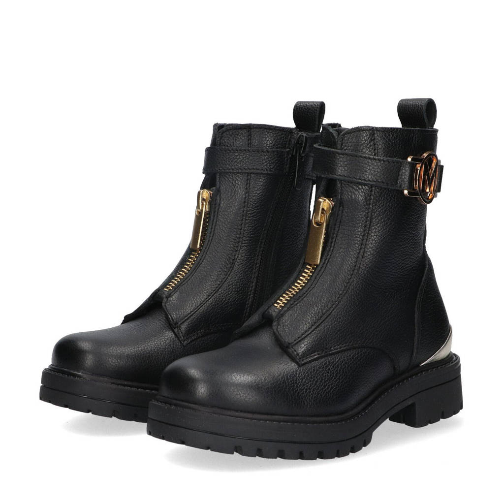 Mexx leren enkelboots zwart