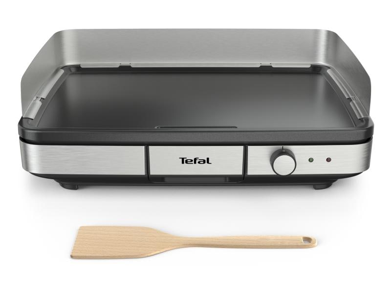 Tefal Tischgrill Maxi Plancha Schwarz/Silber XXL-Elektrotischgrill