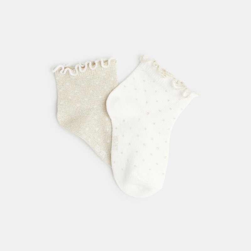 Socquettes (lot de 2) blanc bébé fille Blanc