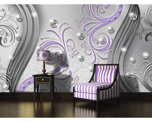 Vliesbehang 2043 VEXXL Diamond Violet 3-delige set 312 x 219 cm