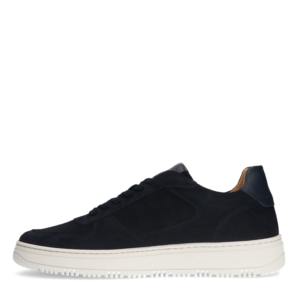 Donkerblauwe suède sneakers
