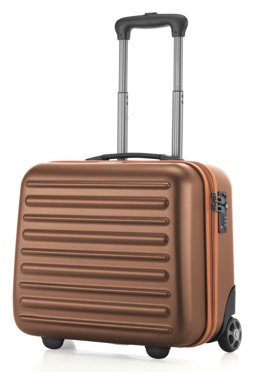 Tegel - mala de viagem rígida para piloto, cor bronze metálico fosco, certificação TSA, 38 cm, 32 litros