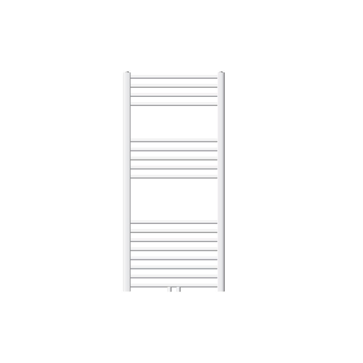 LuxeBath Sahara badkamerradiator, 600x1200 mm, wit, recht met middenaansluiting, designradiator, handdoekwarmer, handdoekdroger, handdoekradiator, handdoekradiator, badkamerverwarming
