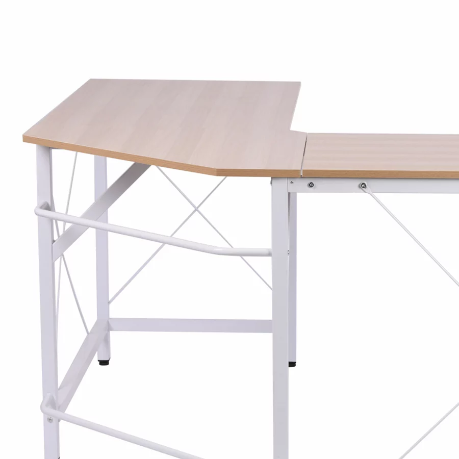 HOMCOM Winkelschreibtisch natur
