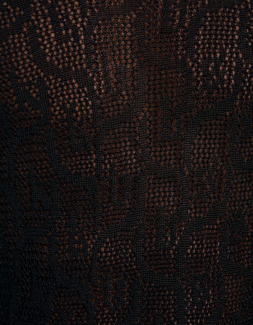 Camiseta de alças semitransparente
