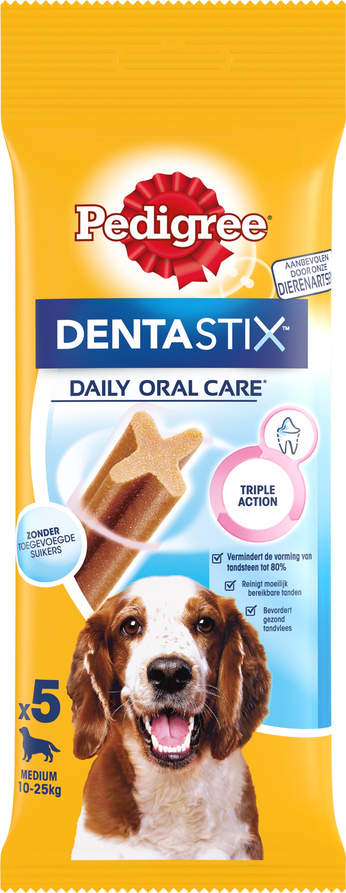 Pedigree Dentastix gebitsverzorgende snack medium 128 gram 5 stuks