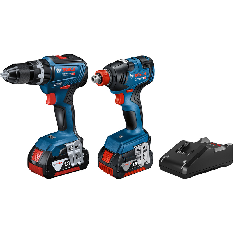 Bosch 18V GSB + GDX accu combopack 18V 2x 4,0Ah Li-ion