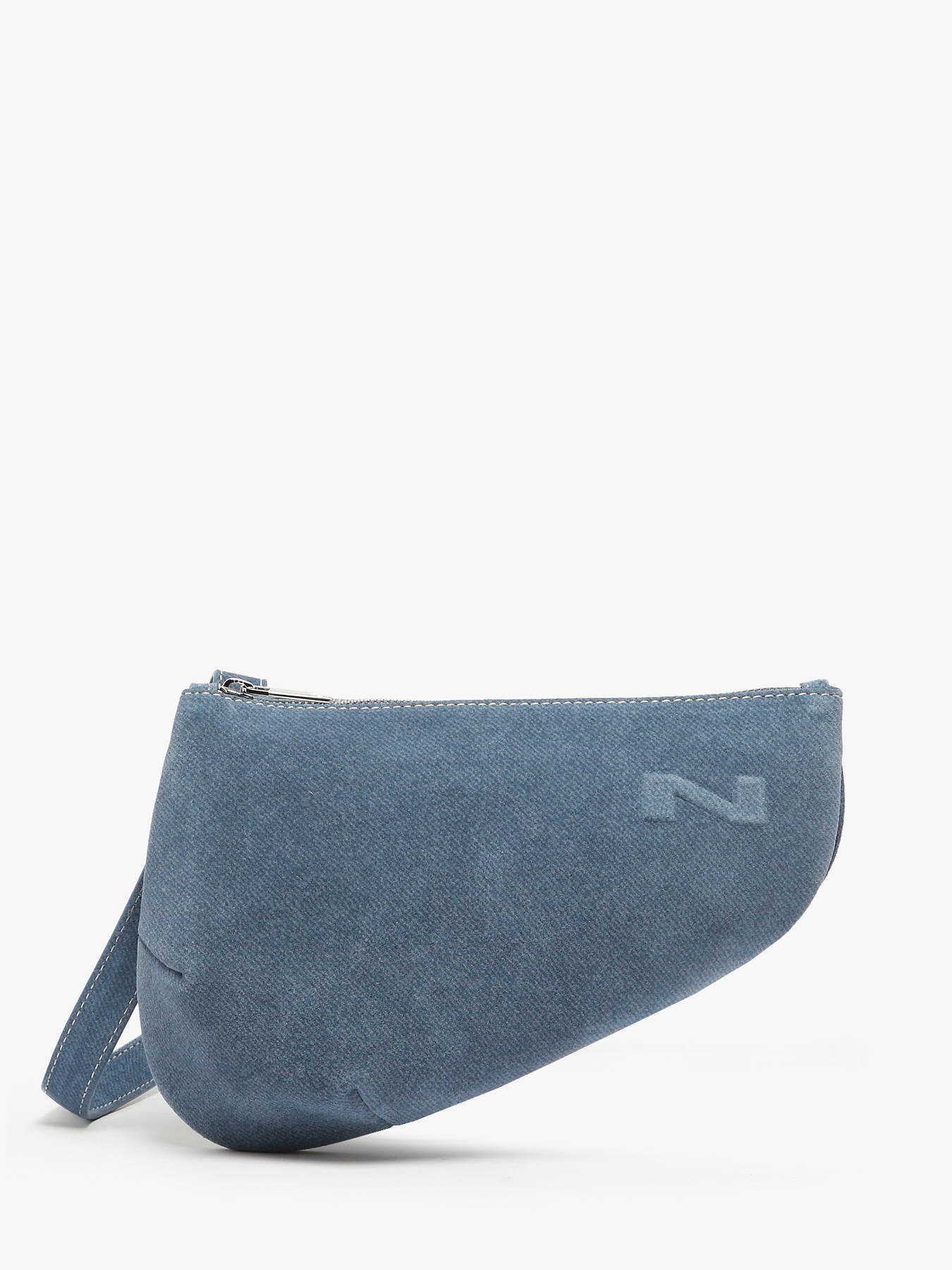 Sac bandoulire City Perle Denim cuir NATHAN BAUME