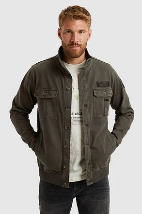 PME Legend Sweat Button Jacket Donkergroen PSW2502479-8039 kopen