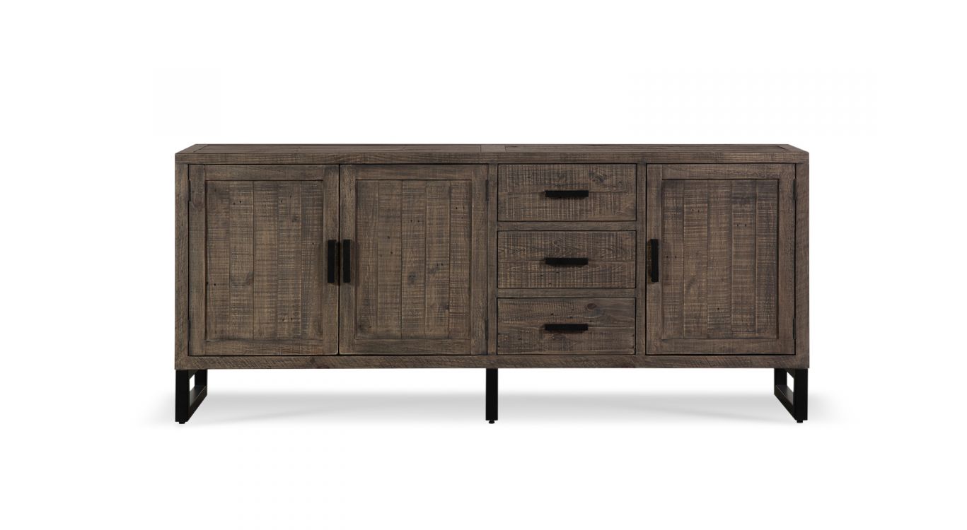 Bahut bois marron 200x45x85cm