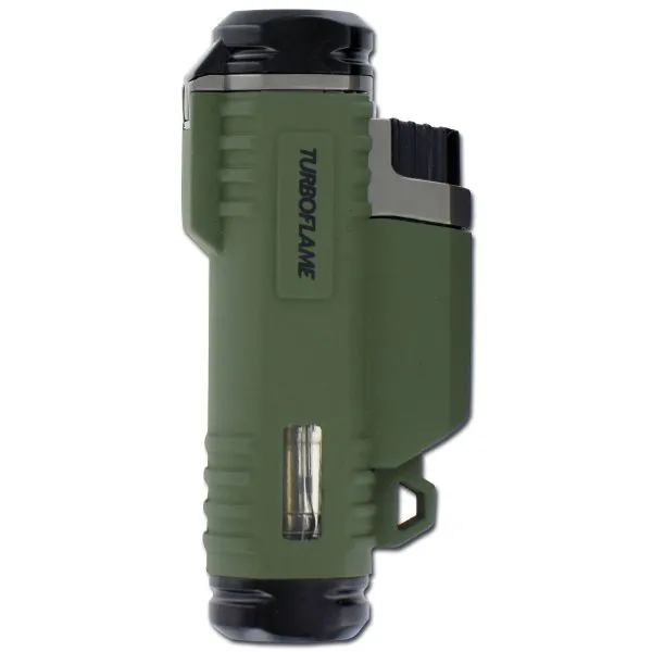 Pro-Force -  Gasfeuerzeug Pro-Force Turboflame Twin Laser oliv
