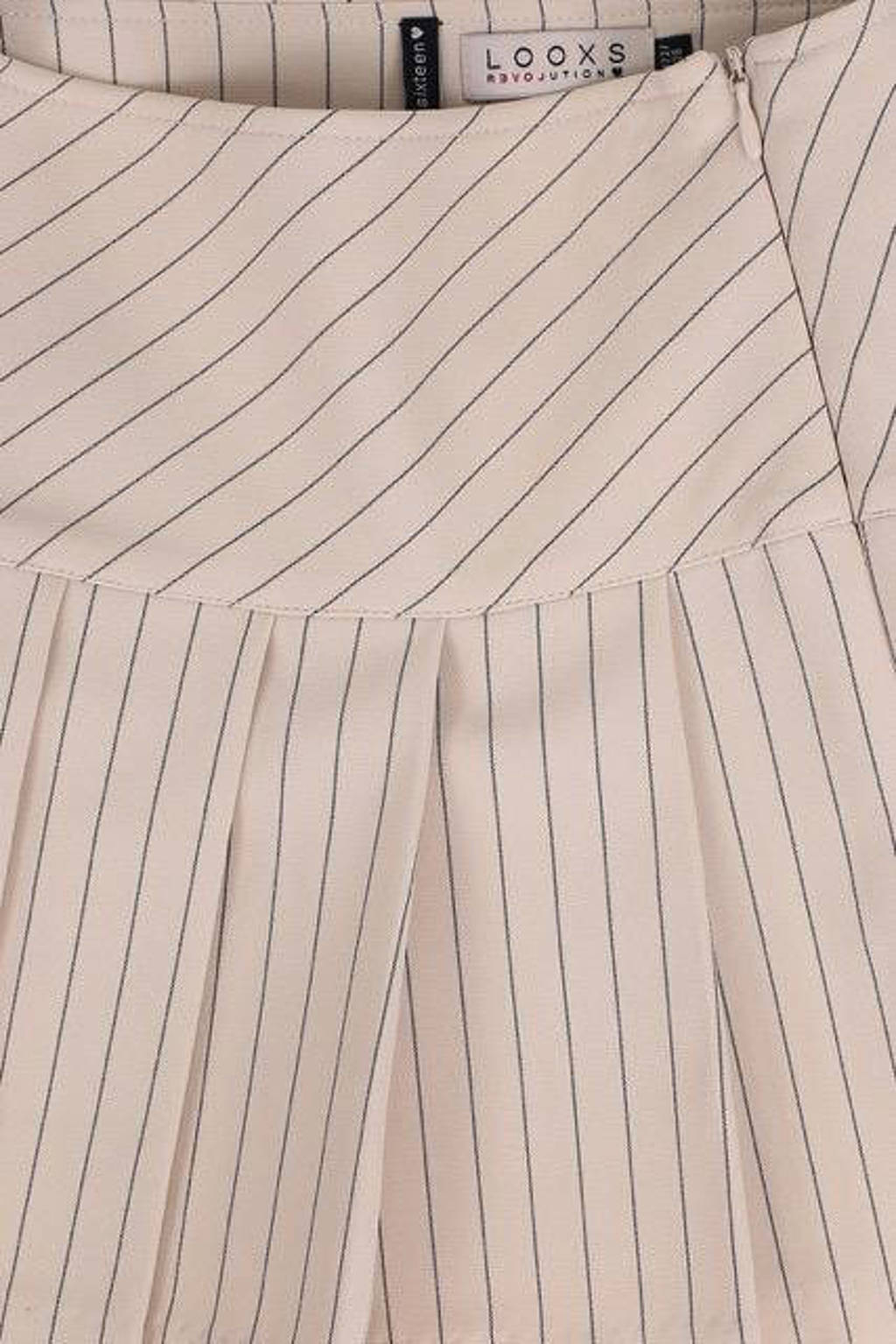 LOOXS gestreepte rok beige
