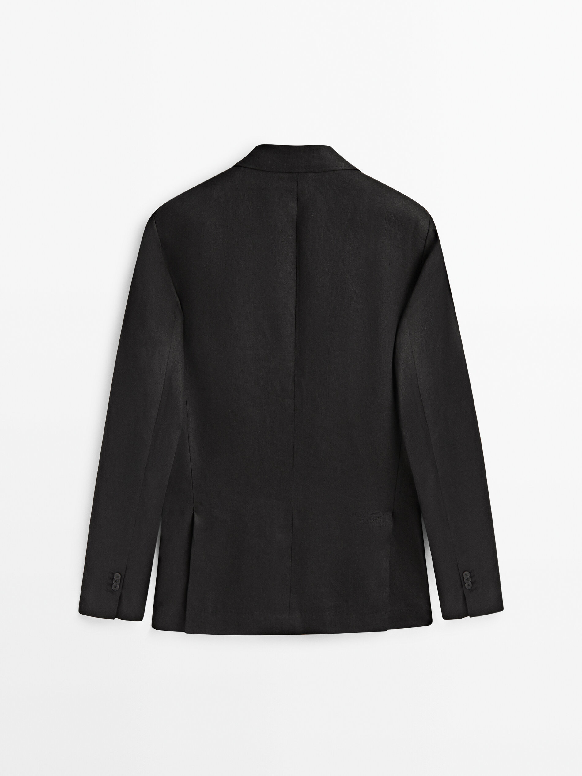 Blazer de linho preto - PRETO