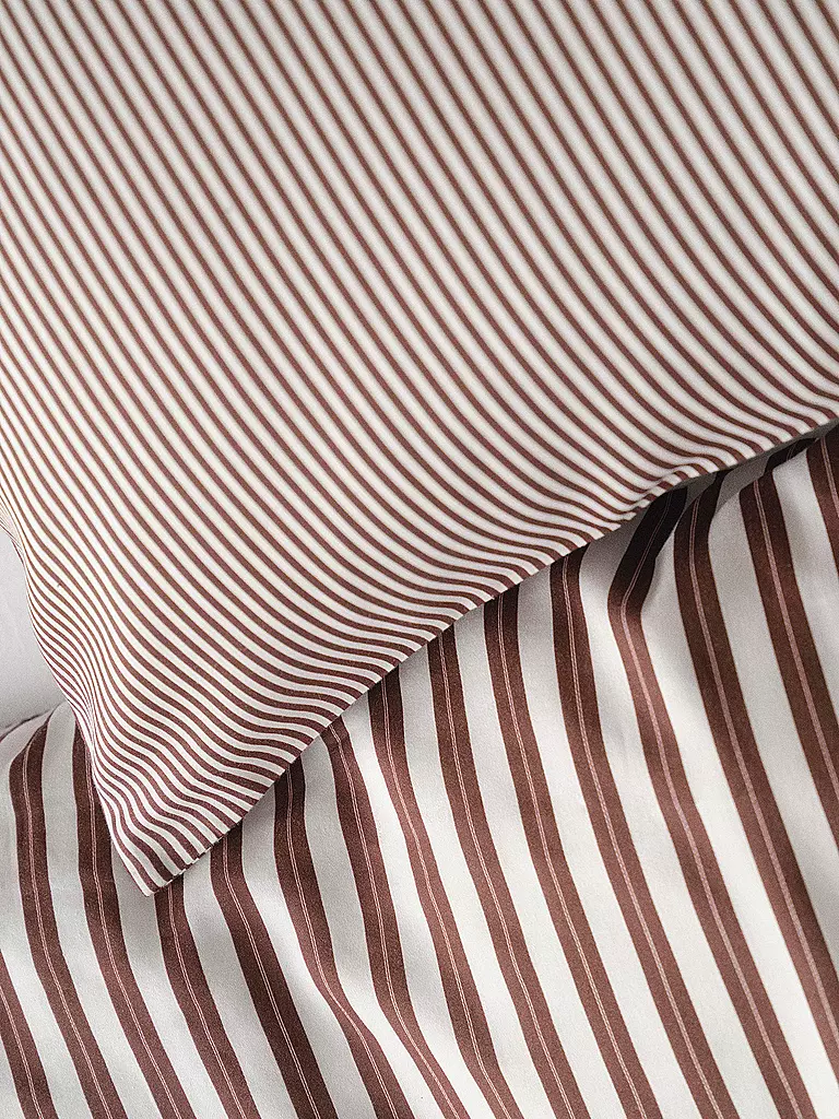 MARC O'POLO HOME Satin Bettwäsche ELLAN 70x90cm/140x200cm Crimson Brown hellbraun