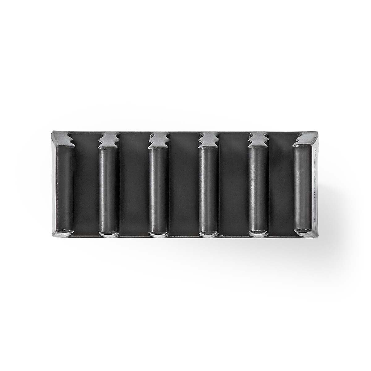 Nedis Lot de 2 Clips de câbles Click & Go - 5 slots jusqu'à 7.1 mm - Noir