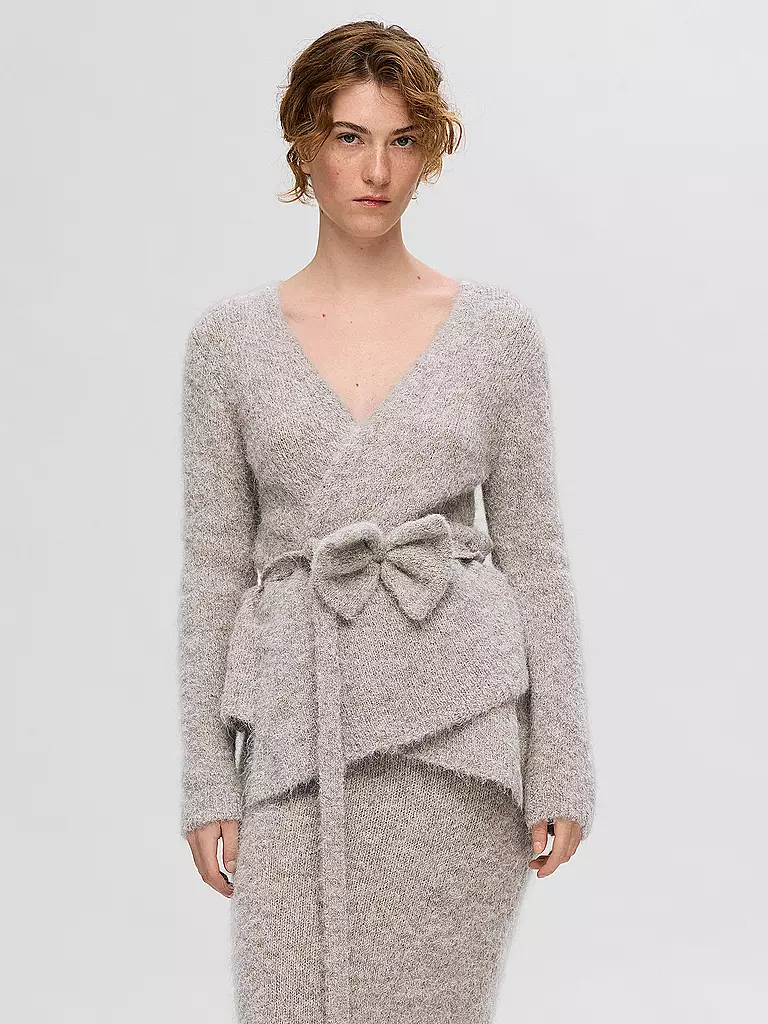 SELECTED FEMME Strickjacke SLFGABELLA grau