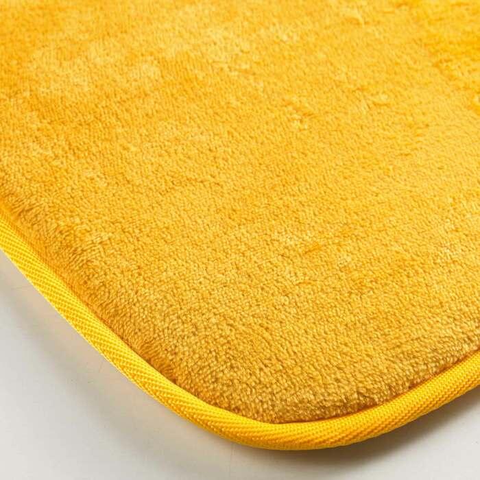TAPIS RECTANGLE 120X170CM FLANELLE UNIE FLANOU JAUNE