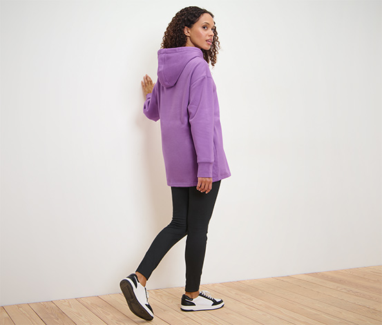 Langes Kapuzensweatshirt