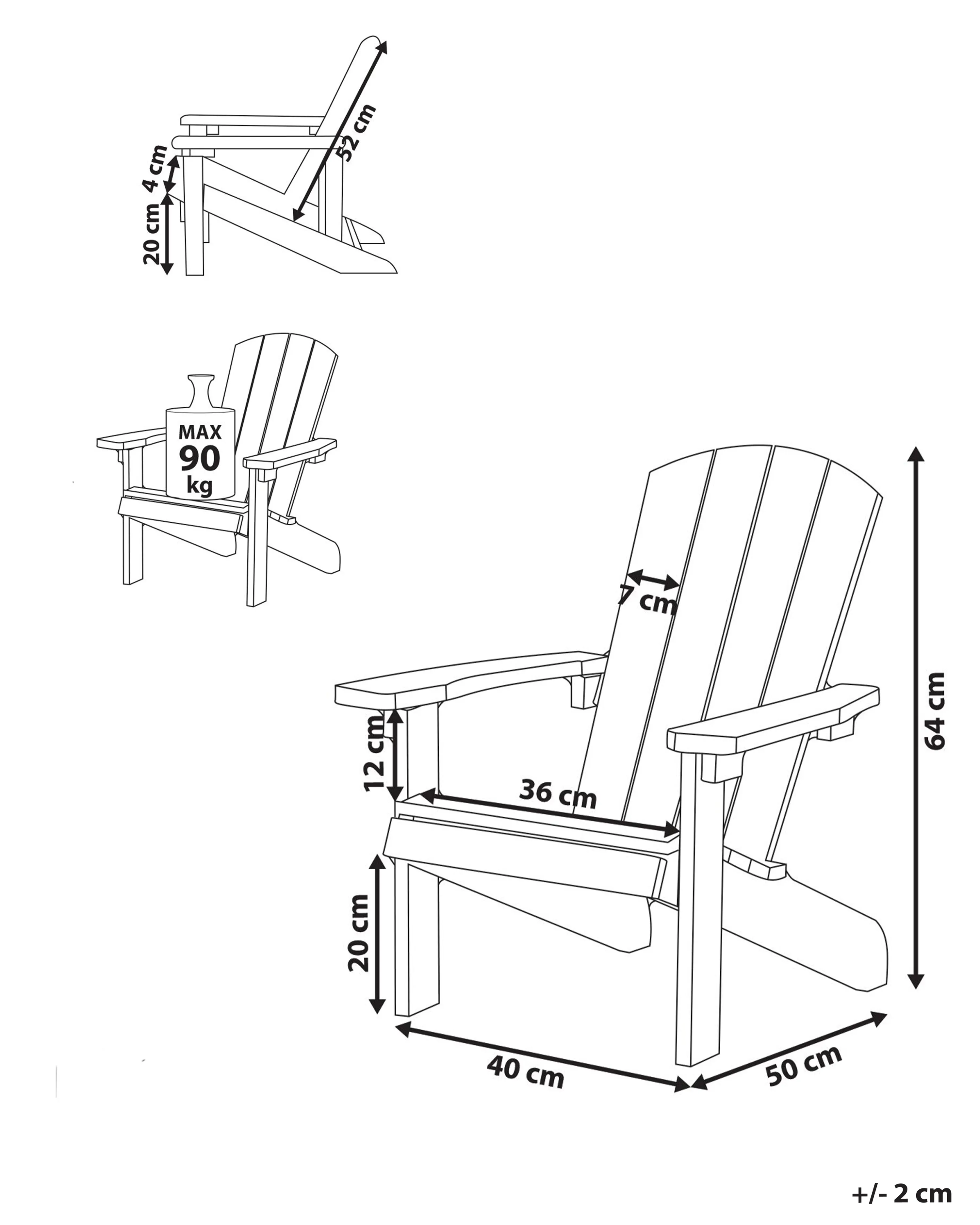 Kinderstoel ADIRONDACK Lichtblauw