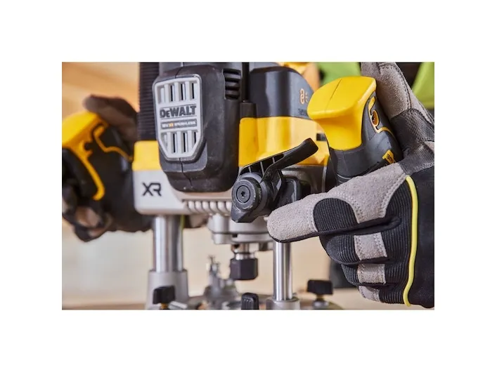 DeWALT DCW620NT-XJ, Fod til justering af fræsedybde, Børstefri, Sort, Gul, 23000 rpm, 8 (5/16