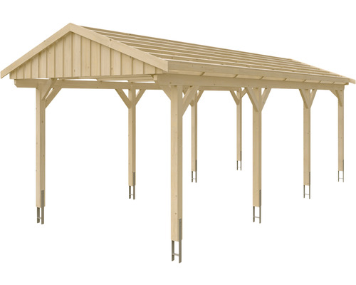 SKAN Holz Fichtelberg enkele carport 317 x 808 cm naturel