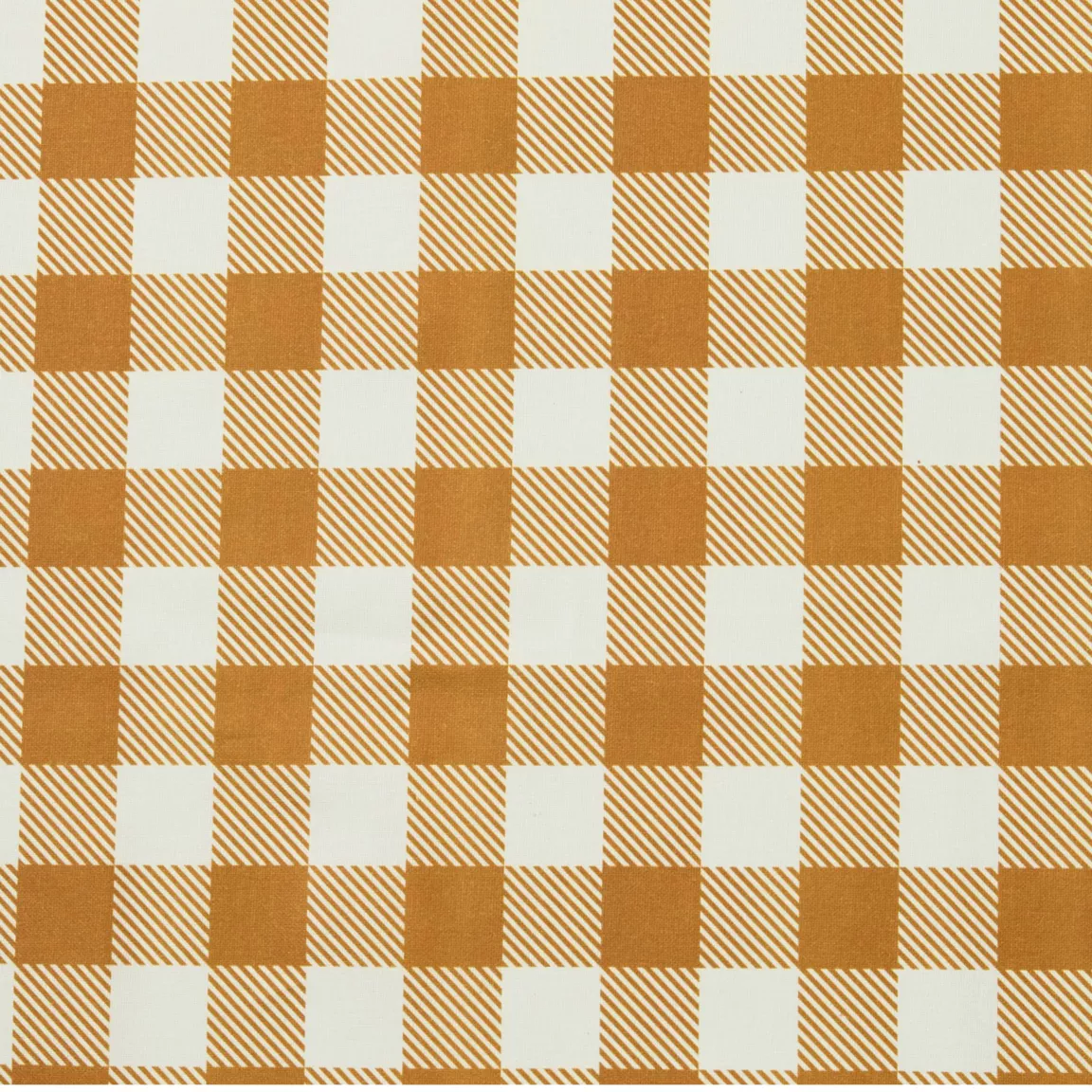 Nappe rectangulaire coton enduit (150 x 350 cm) Vichy Jaune moutarde