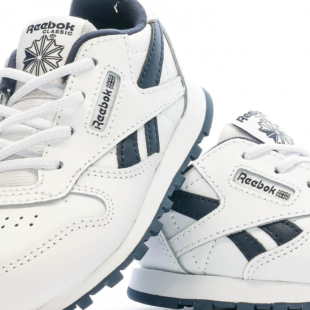 Reebok Baskets Blanches/Bleu Garçon Reebok Classic Leather 100069853