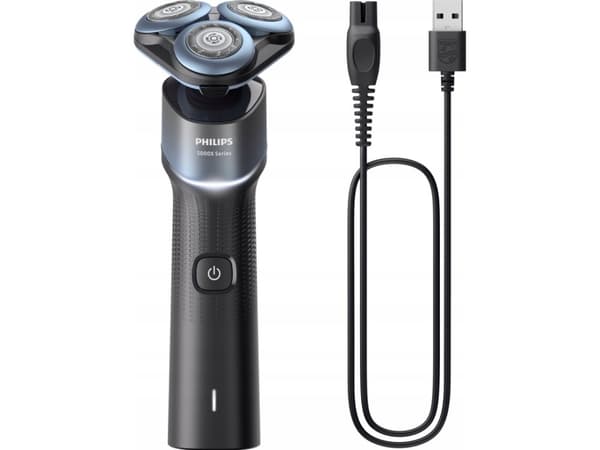 Philips Shaver 5000X series X5006/00 Wet & Dry elektrisk barbermaskin, Roterende hode, Sort, Blå, Batteri, Lithium-Ion (Li-Ion), 50 min, 1 timer