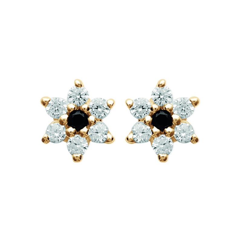 Boucles d'oreilles Femme - Plaqué Or - Oxyde de zirconium