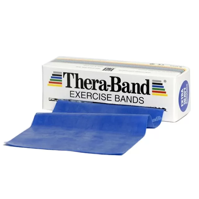 Thera Band Flad Elastik 5,5 m - Blå Hårdhed 5