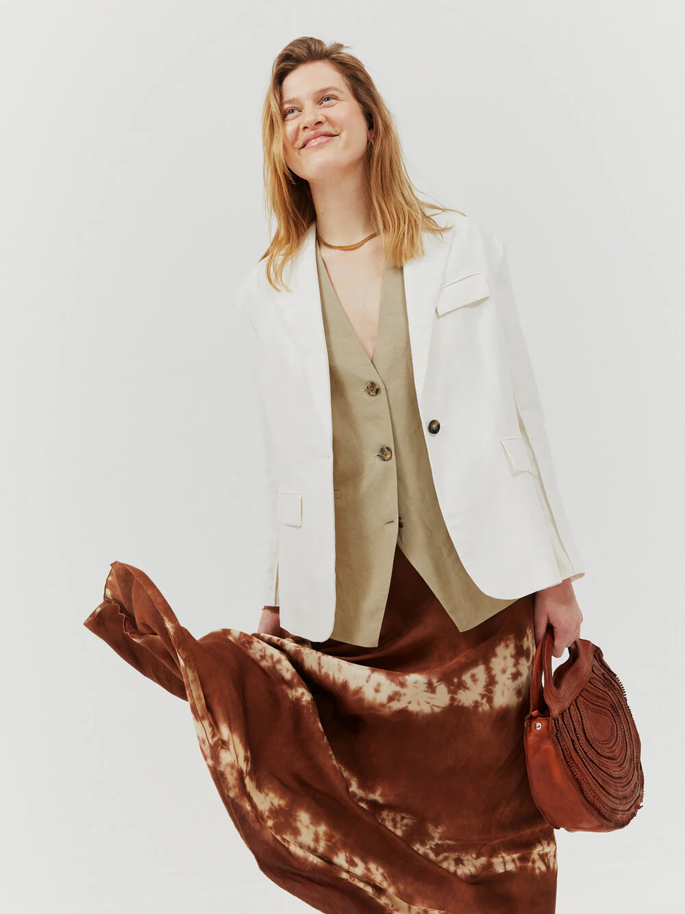 DAY Birger et Mikkelsen  Marcy Solid Linen blazer - Cloud Cream